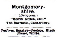 Montgomeryshire Yeomanry - Army List 1918