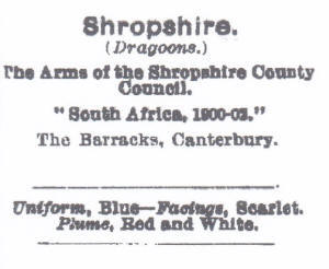 Shropshire Yeomanry Army List 1918