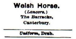 Welsh Horse Yeomanry Regimental Details